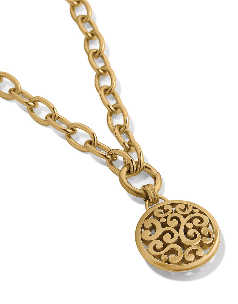Contempo Medallion Gold Charm Necklace