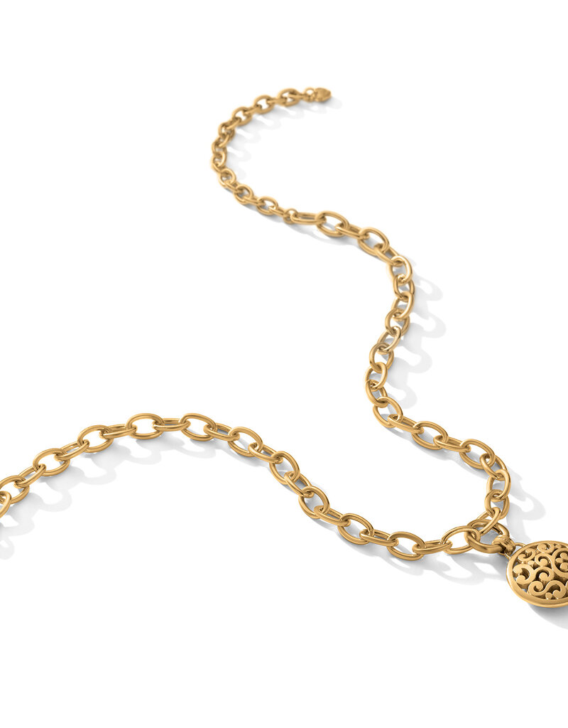 Contempo Medallion Gold Charm Necklace