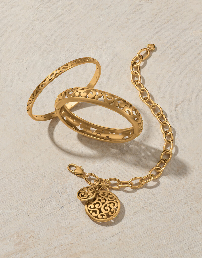 Contempo Gold Medium Hinged Bangle