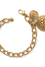 Contempo Medallion Gold Link Bracelet