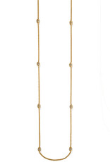Meridian Petite Long Necklace in Gold