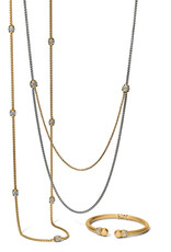 Meridian Petite Long Necklace in Gold