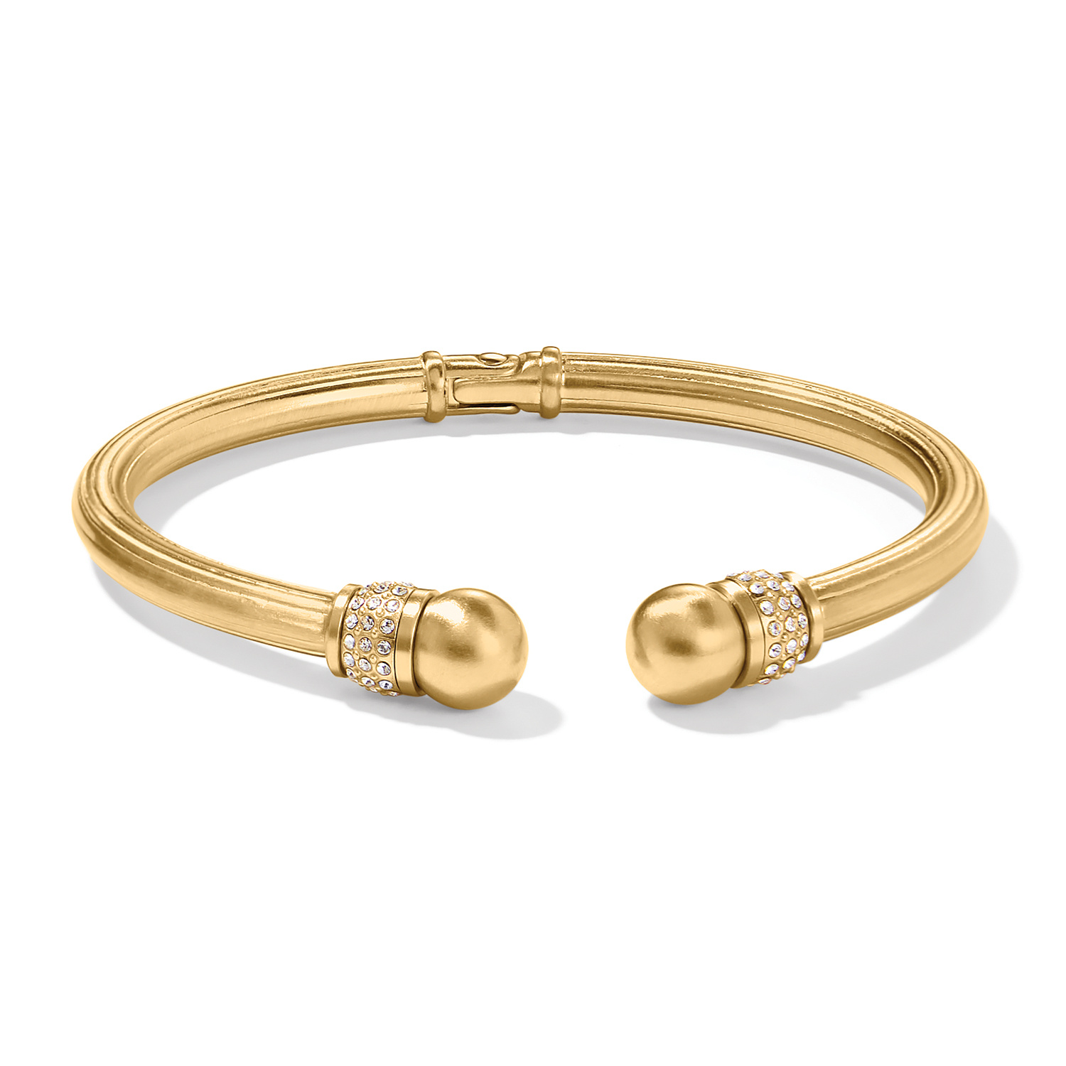 Meridian Open Hinged Bangle in Gold - j.hoffman's