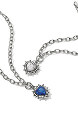 Pebble Dot Hati Heart Necklace in Blue