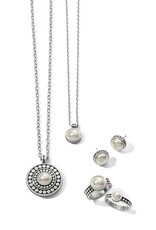 Pebble Dot Medali Necklace in Pearl