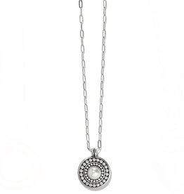 Pebble Dot Medali Reversible Necklace in Pearl