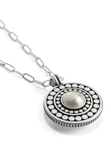 Pebble Dot Medali Reversible Necklace in Pearl