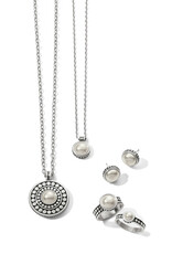 Pebble Dot Medali Reversible Necklace in Pearl