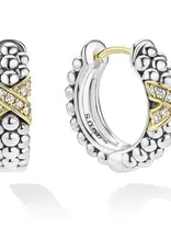 LAGOS Embrace Two-Tone Diamond Huggie Earrings