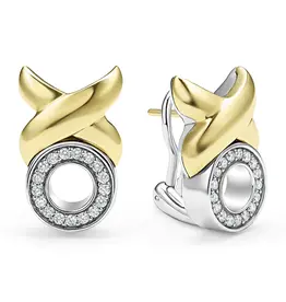 LAGOS Embrace 18K Gold XO Diamond Earrings