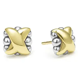 LAGOS Embrace Two-Tone X Stud Earrings