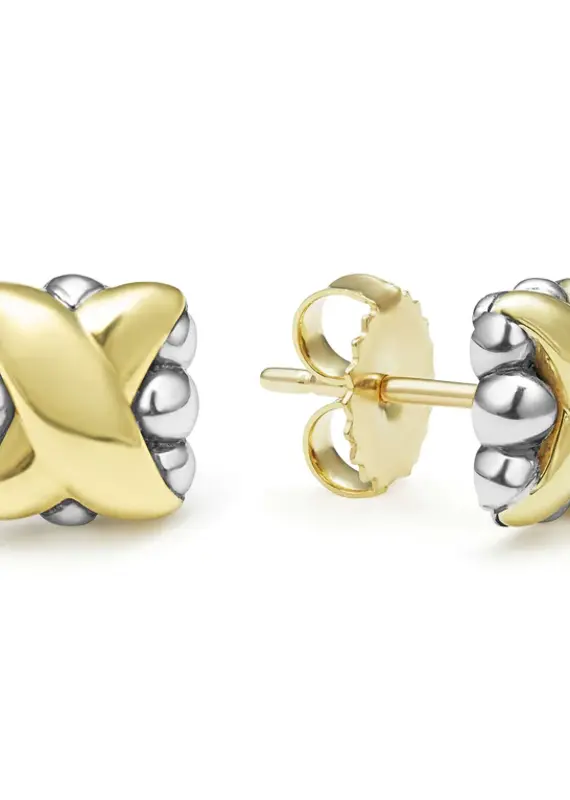LAGOS Embrace Two-Tone X Stud Earrings