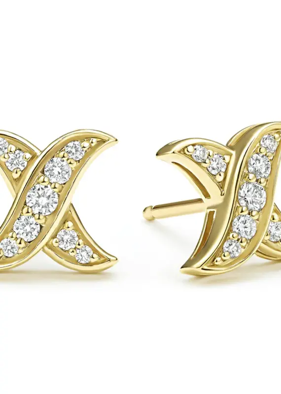 LAGOS Embrace18K Gold X Diamond Stud Earrings