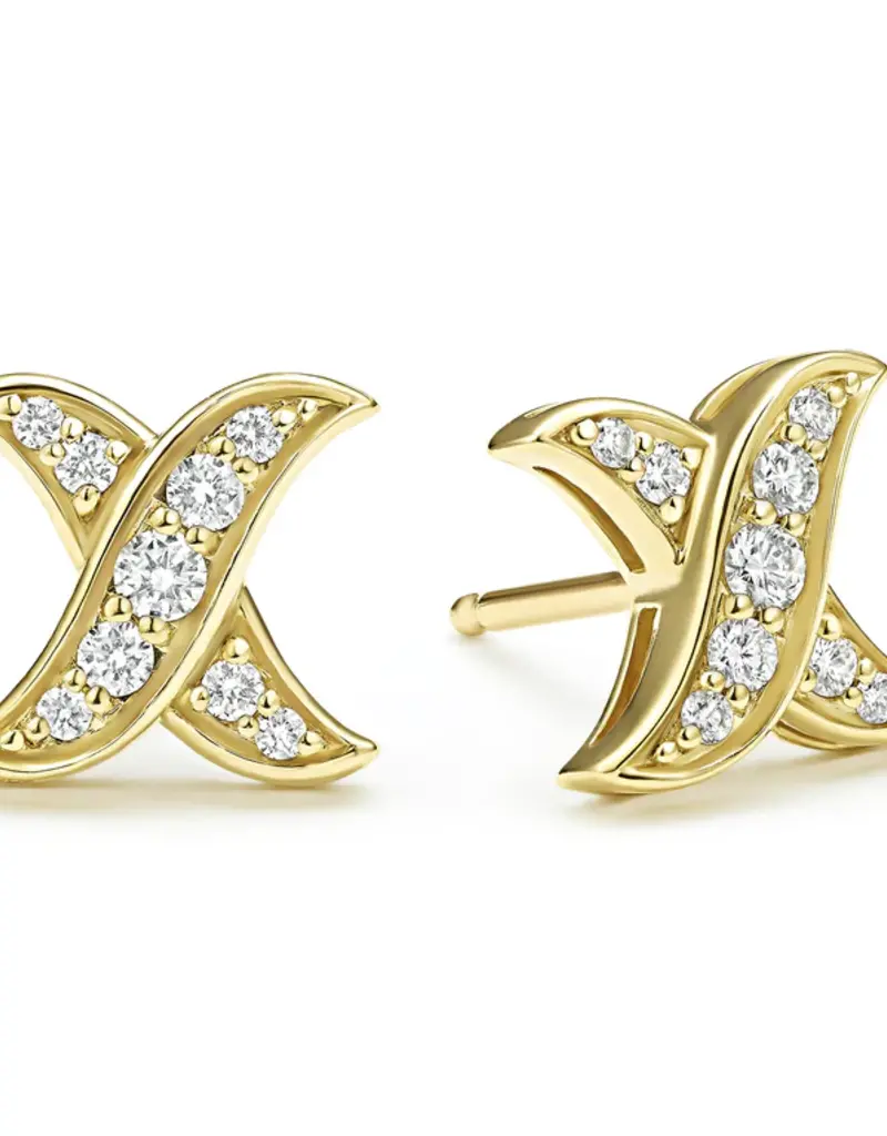 LAGOS Embrace18K Gold X Diamond Stud Earrings