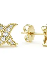 LAGOS Embrace18K Gold X Diamond Stud Earrings