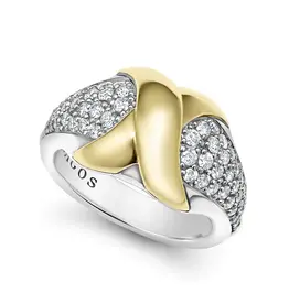 LAGOS Embrace 18K Gold X Diamond Ring