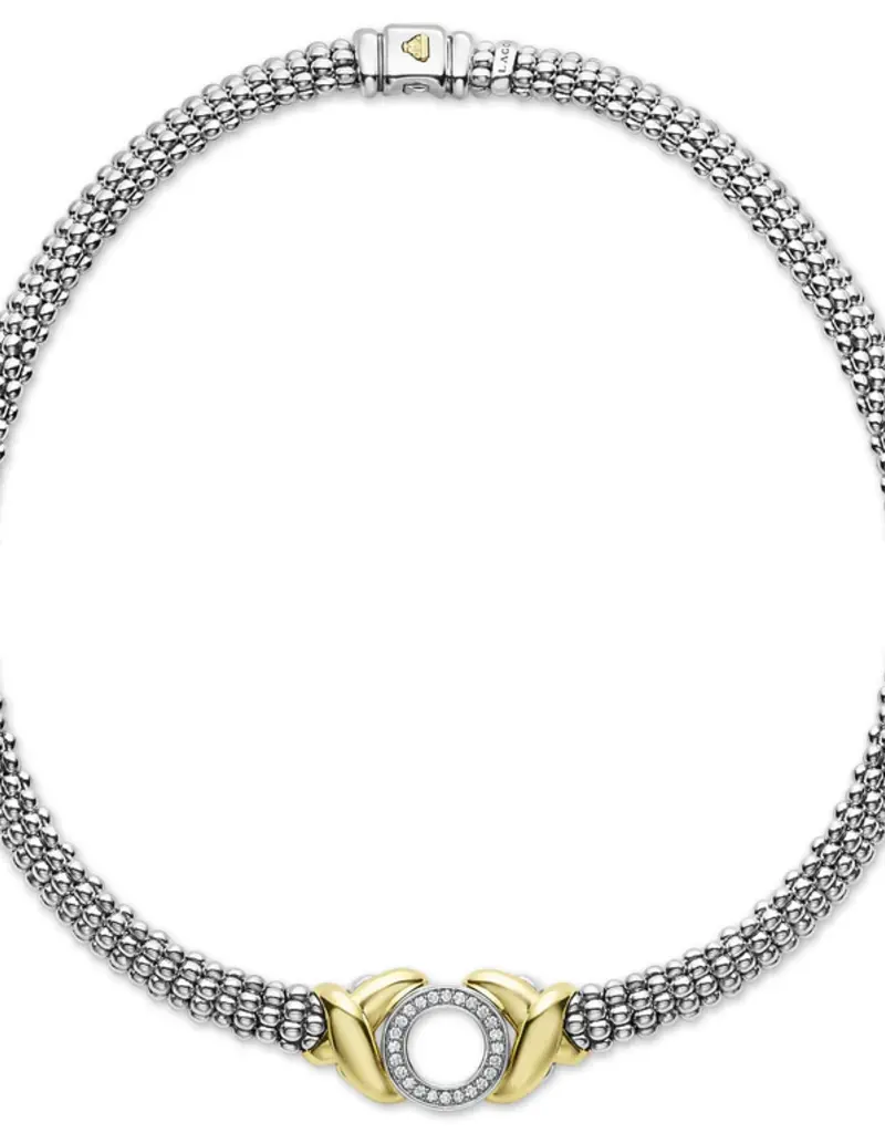 LAGOS Embrace 18K Gold XO Diamond Necklace
