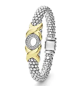 LAGOS Embrace 18K Gold XO Diamond Bracelet | 9mm