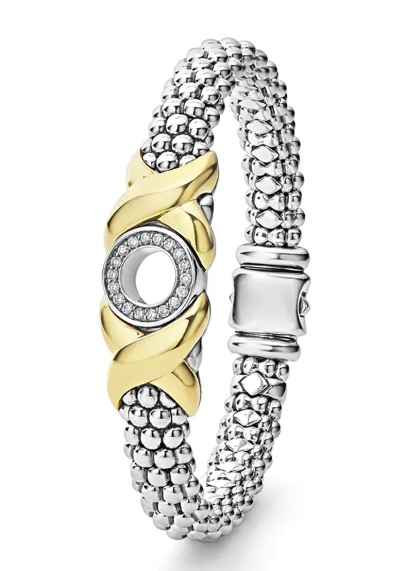 LAGOS Embrace 18K Gold XO Diamond Bracelet | 9mm