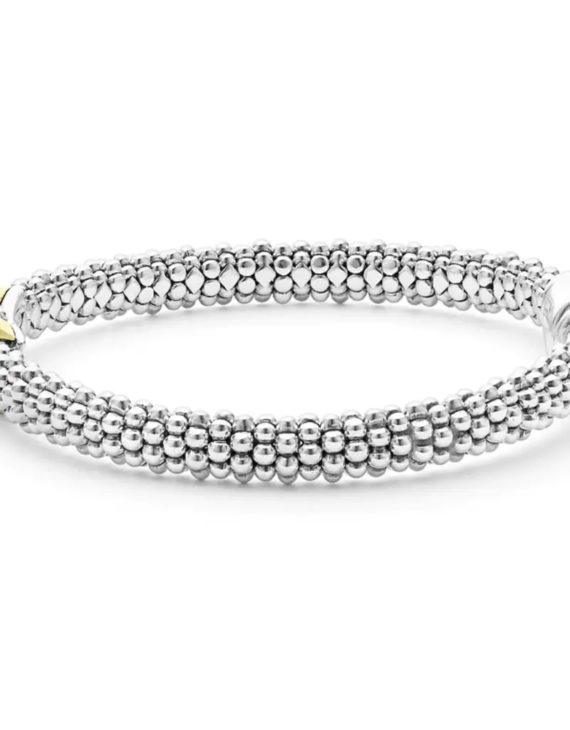 LAGOS Embrace Two-Tone X Caviar Bracelet | 6mm