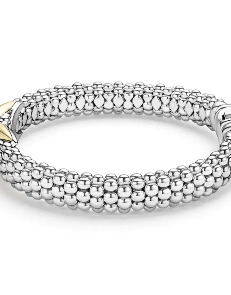 LAGOS Embrace Two-Tone X Caviar Bracelet | 9mm