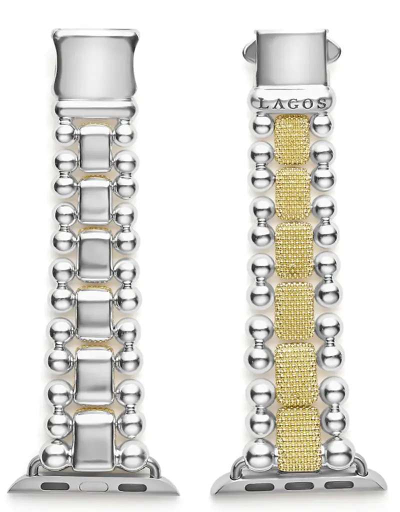 LAGOS Smart Caviar 18K Gold and Sterling Silver Caviar Beaded Watch Bracelet - 38-45mm