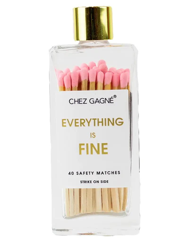 J.HOFFMAN'S Glass Bottle Matches-Everything is Fine