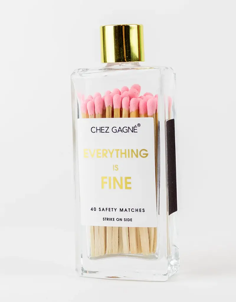 J.HOFFMAN'S Glass Bottle Matches-Everything is Fine