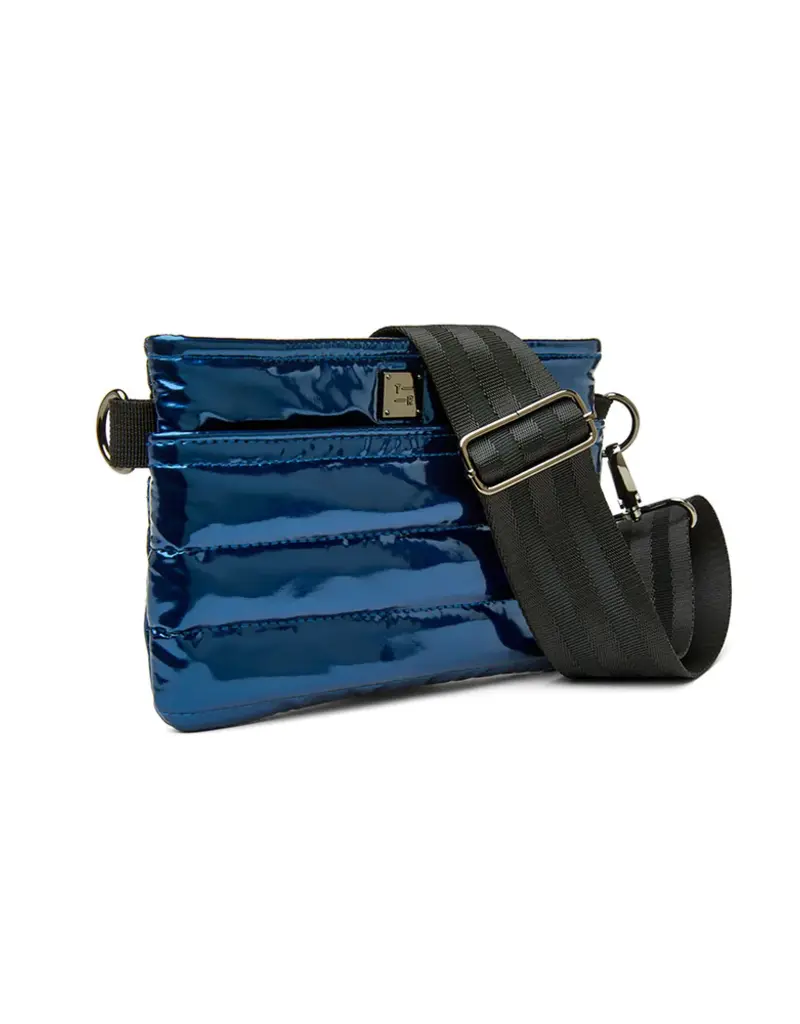 THINK ROYLN Bum Bag Crossbody in Glossy Navy Patent