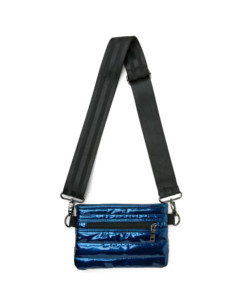 Bum Bag Crossbody in Glossy Navy Patent - j.hoffman's