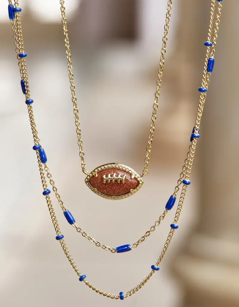 KENDRA SCOTT Football Short Pendant in Gold