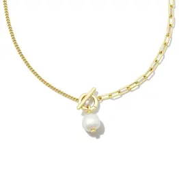 KENDRA SCOTT Leighton Pearl Chain Necklace