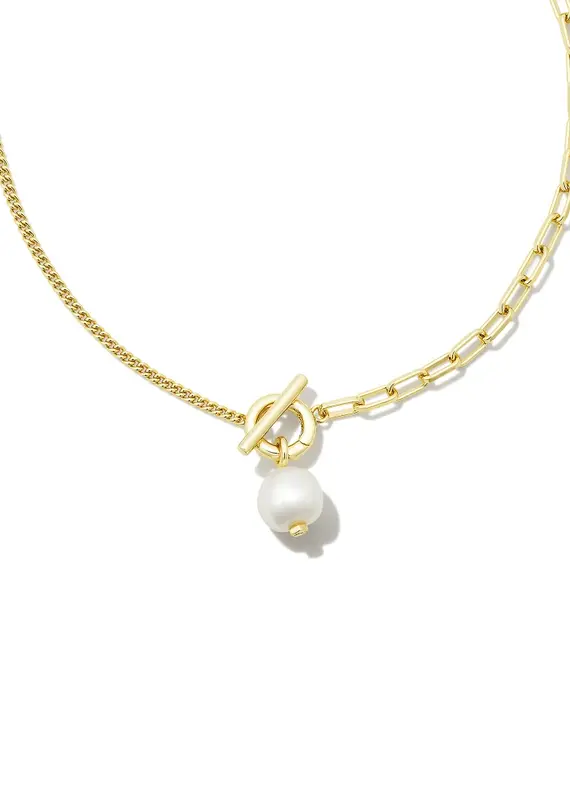 KENDRA SCOTT Leighton Pearl Chain Necklace