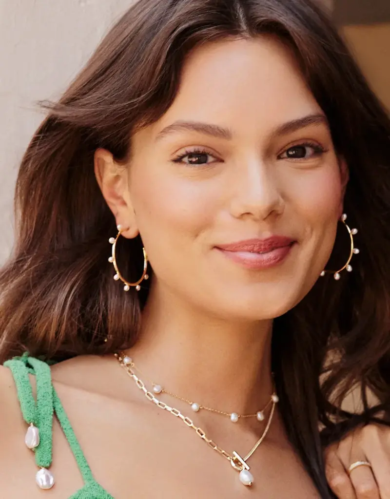 KENDRA SCOTT Leighton Pearl Chain Necklace