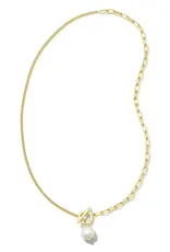 KENDRA SCOTT Leighton Pearl Chain Necklace