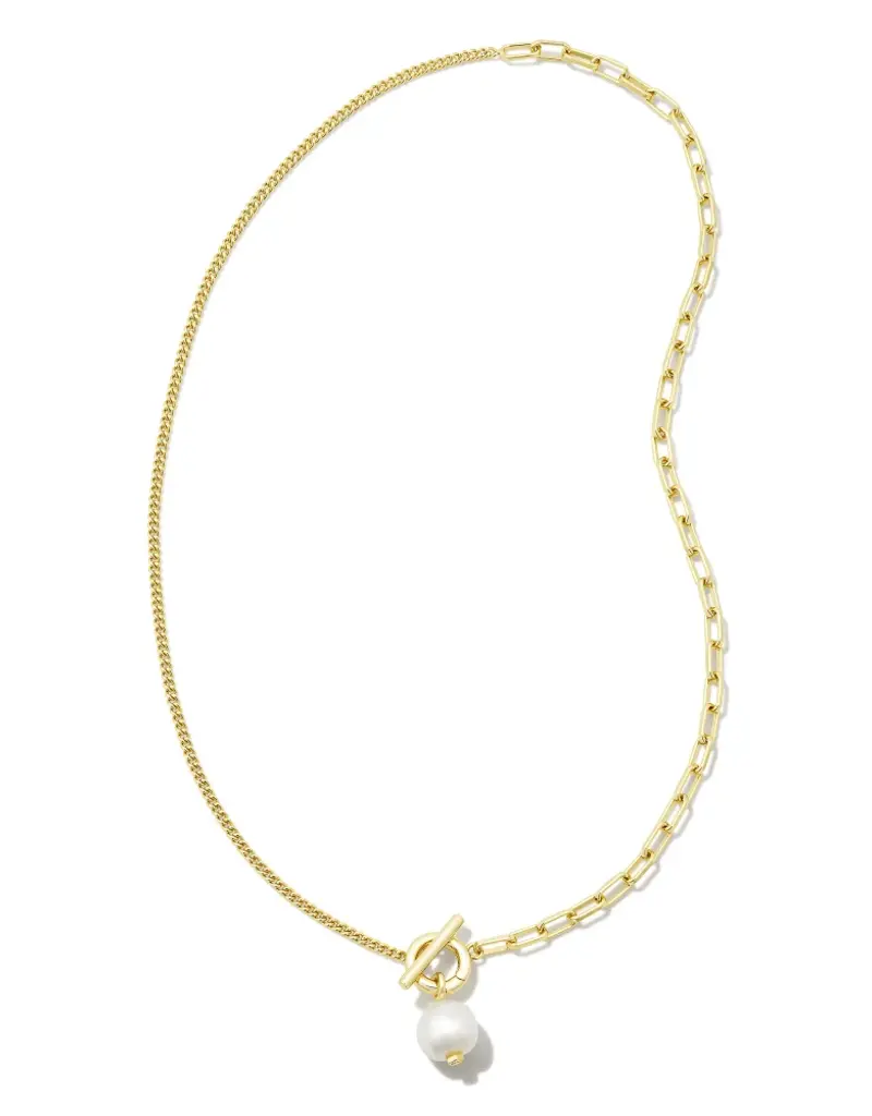 KENDRA SCOTT Leighton Pearl Chain Necklace
