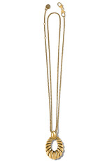 Athena Scalloped Convertible Necklace in Gold