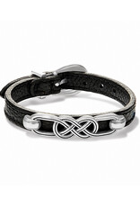 Interlok Braid Leather Bracelet in Black