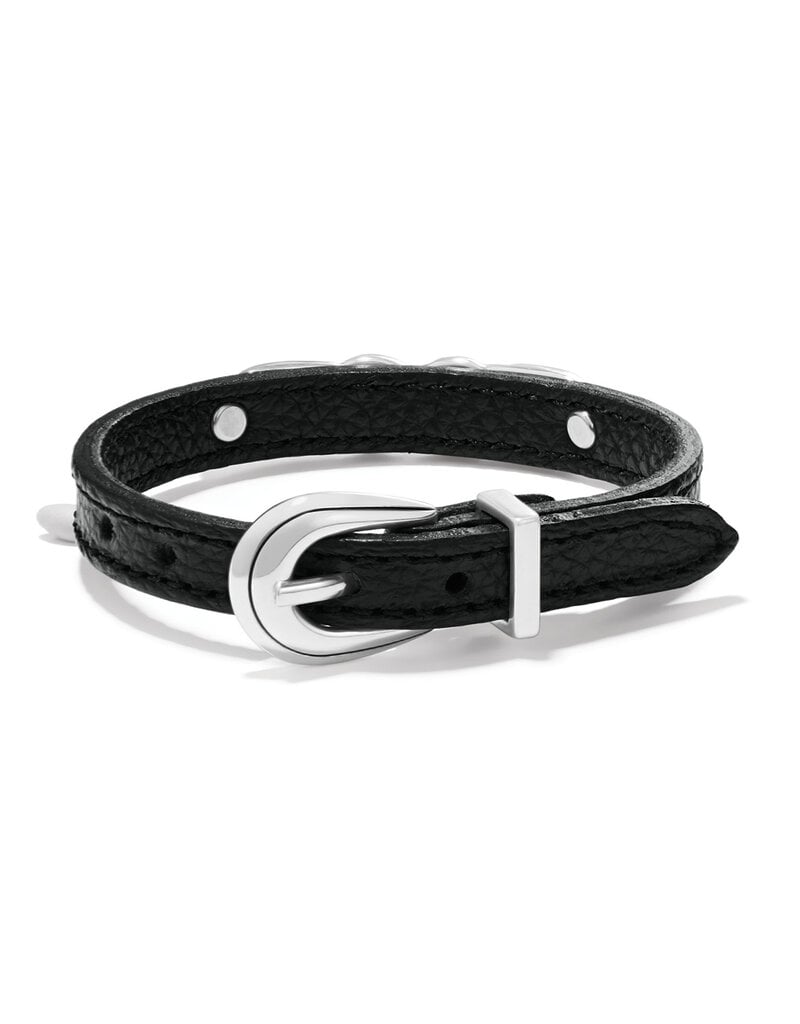 Interlok Braid Leather Bracelet in Black