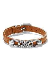 Interlok Braid Leather Bracelet in Bourbon