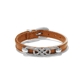 Interlok Braid Leather Bracelet in Bourbon