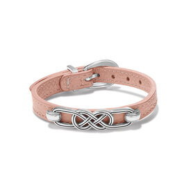 Interlok Braid Leather Bracelet in Pink Sand