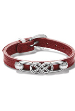 Interlok Braid Leather Bracelet in Chili Pepper