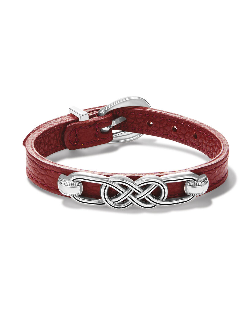 Interlok Braid Leather Bracelet in Chili Pepper