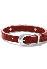 Interlok Braid Leather Bracelet in Chili Pepper