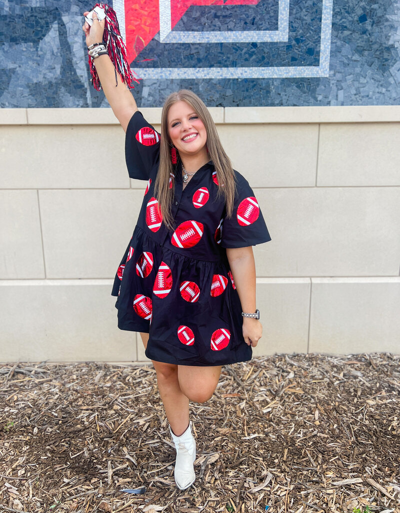 White Baseball Jersey Queen of Sparkles Dress Extra Small