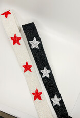 J.HOFFMAN'S Beaded Star Strap-Red & White