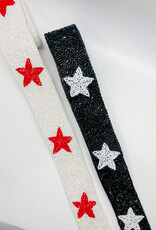 J.HOFFMAN'S Beaded Star Strap-Red & White
