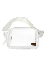 J.HOFFMAN'S Clear Stadium Fanny Pack in Ivory