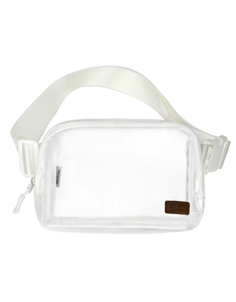 J.HOFFMAN'S Clear Stadium Fanny Pack in Ivory